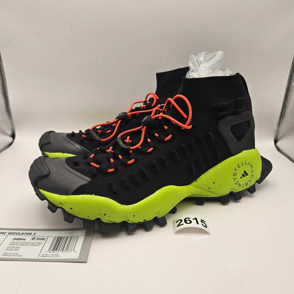ADIDAS X STELLA MCCARTNEY SEEULATER 2 JH8944 MEN'S 9.5 BLACK RUNNING SHOE JH8944